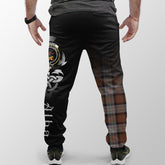 Clan Cameron Of Erracht Weathered Tartan Crest Jogger Sweatpants  Alba Celtic Style XE66 Clan Cameron Tartan Today